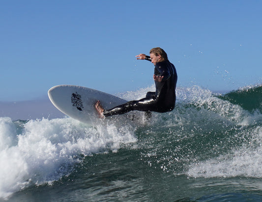 BEN GRAVY SHREDDING 5'8" QUAD RETRO FISH IN SOUTHERN CALIFORNIA!