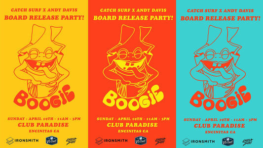 ANDY DAVIS BOARD RELEASE PARTY IN ENCINITAS !!