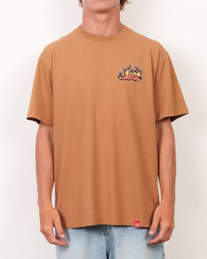 LOST // FLAME LAM BOXY TEE