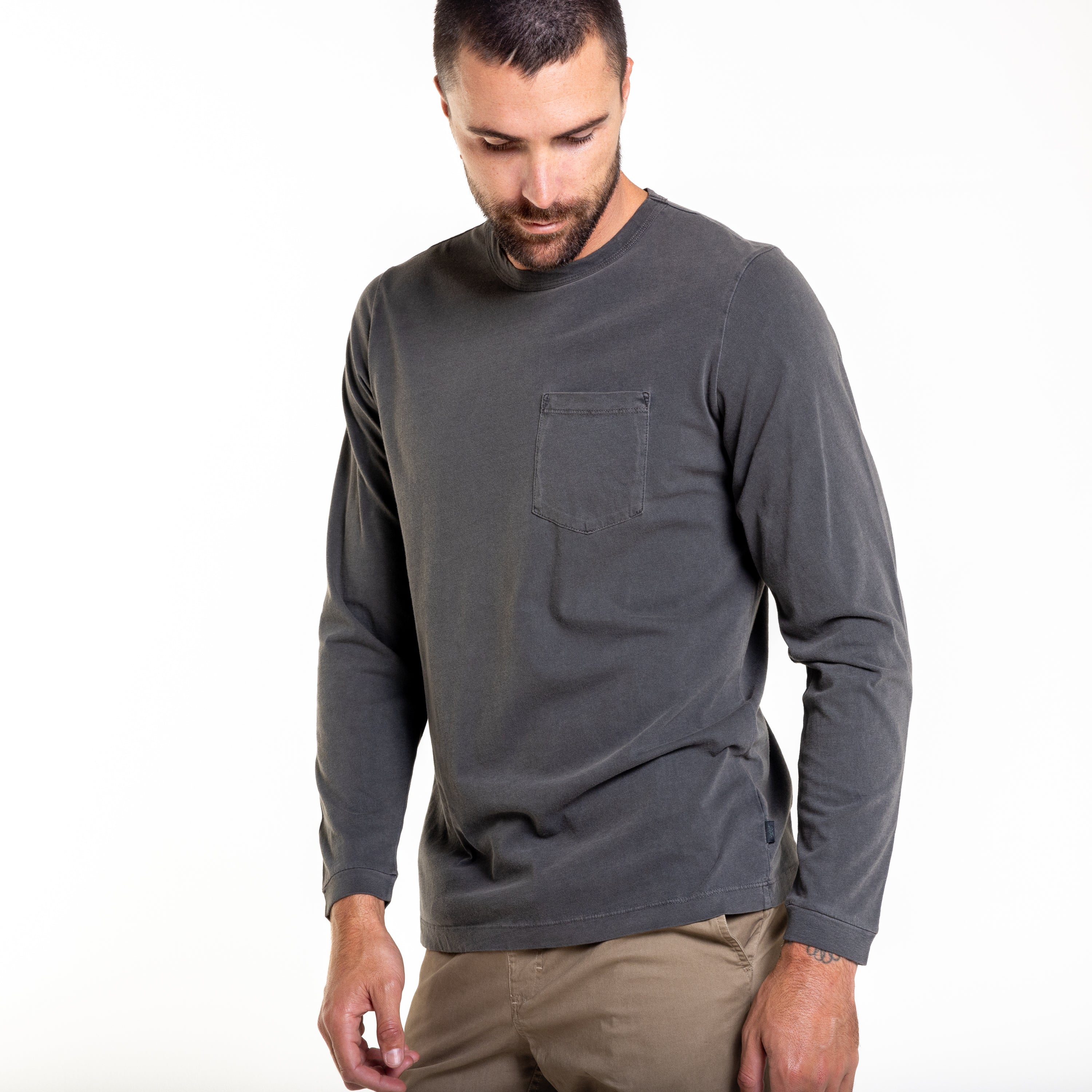 Long sleeve pocket tee online