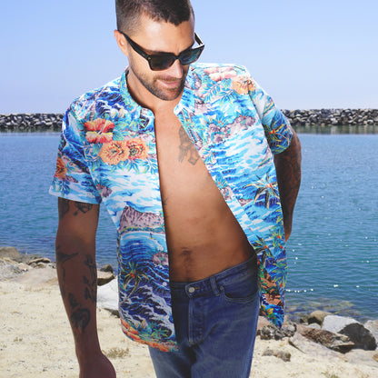 CS x Hoffman® Aloha S/S Woven - Island Blue