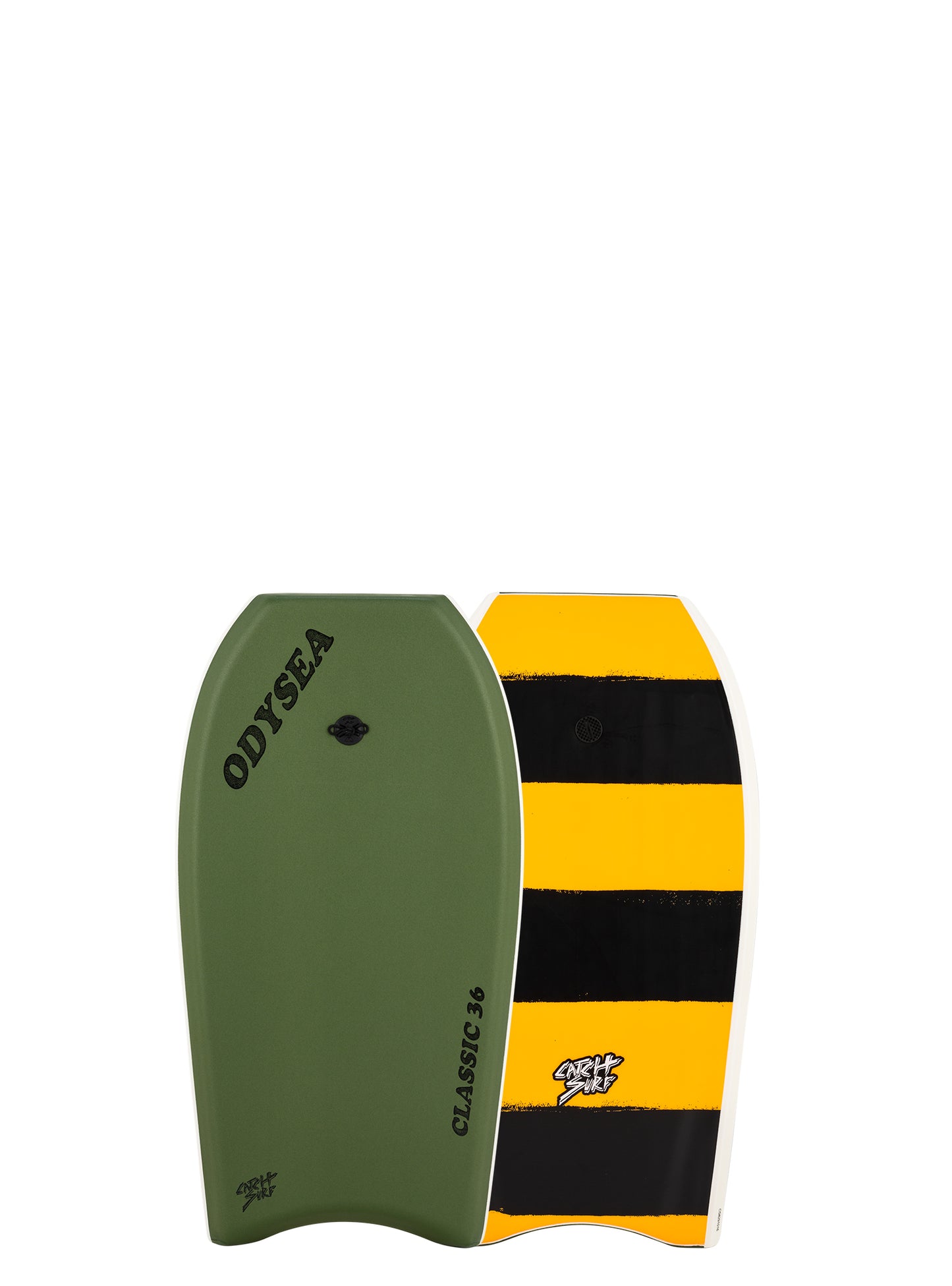 Green and yellow bodyboarding fin 
