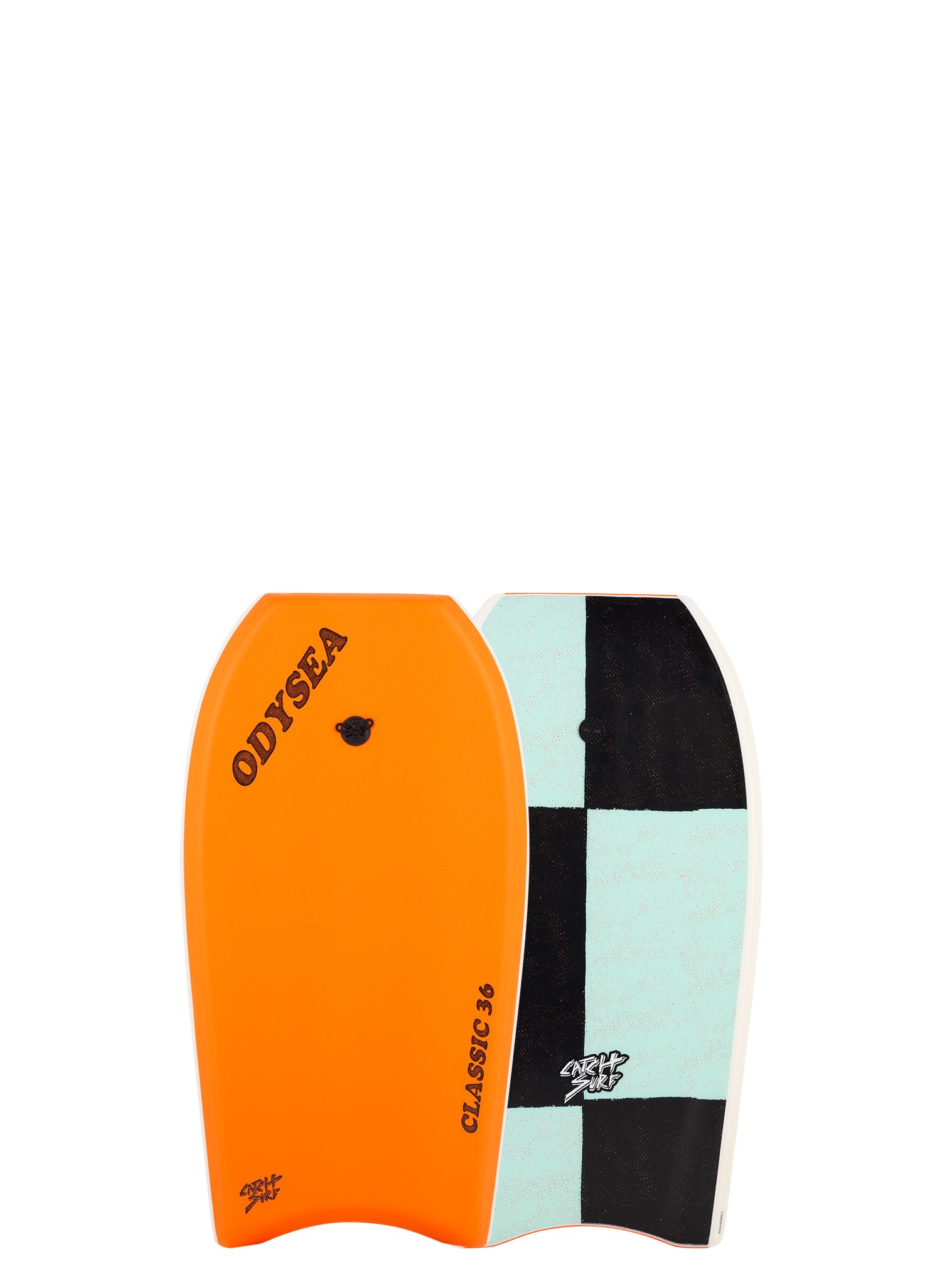 Colorful bodyboard with 'Odyssey' branding 