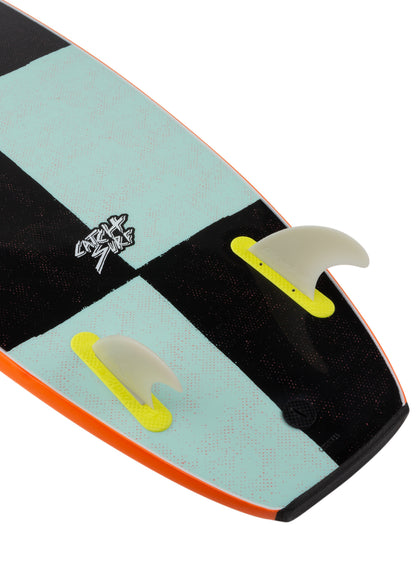 Close-up of a Resin Check wakeboard