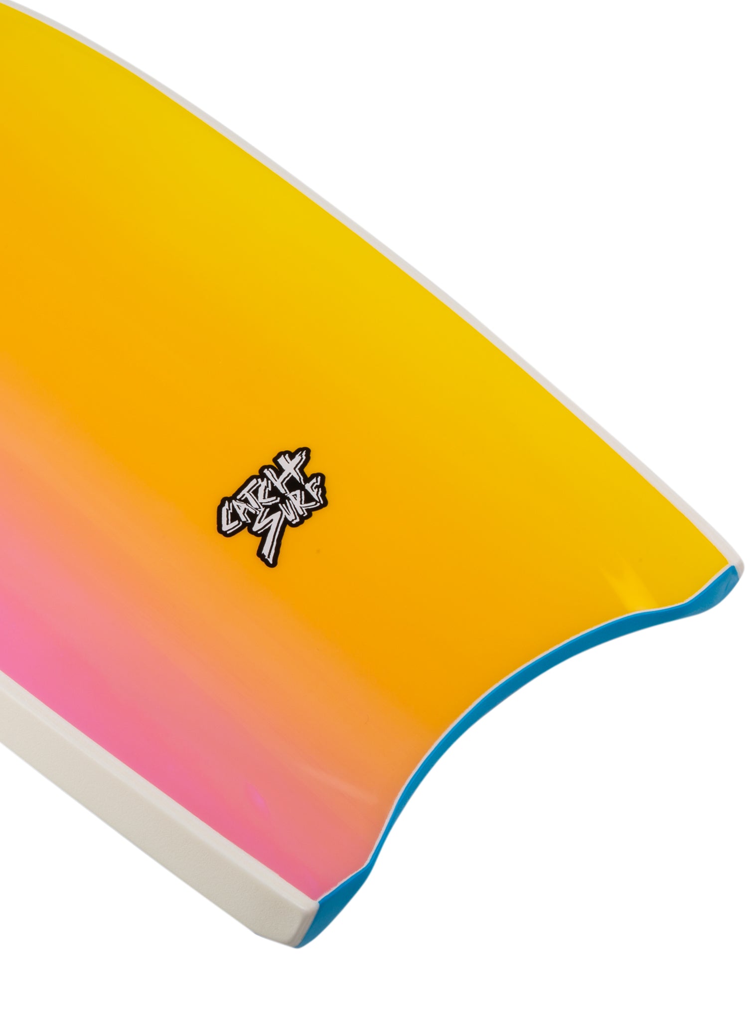 Gradient yellow to pink surfboard 