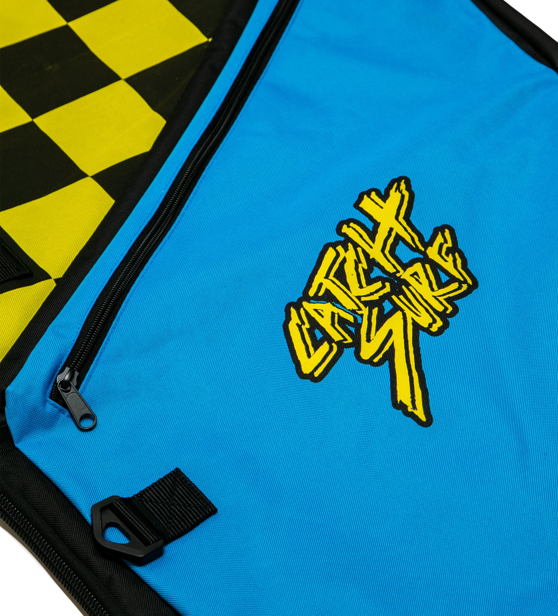 blue bag close up with logo