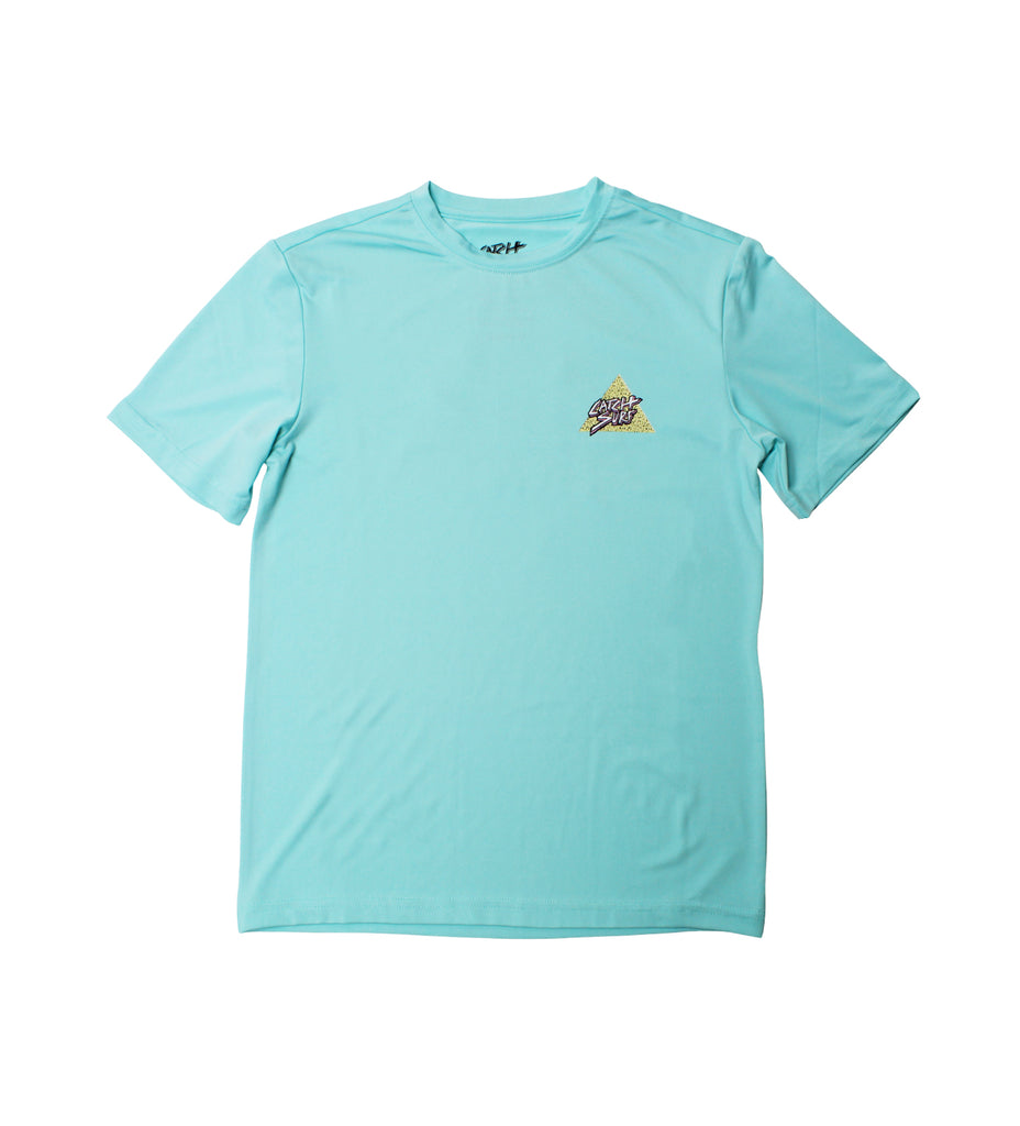 Triangle Slash S/S Performance Shirt - Turquoise