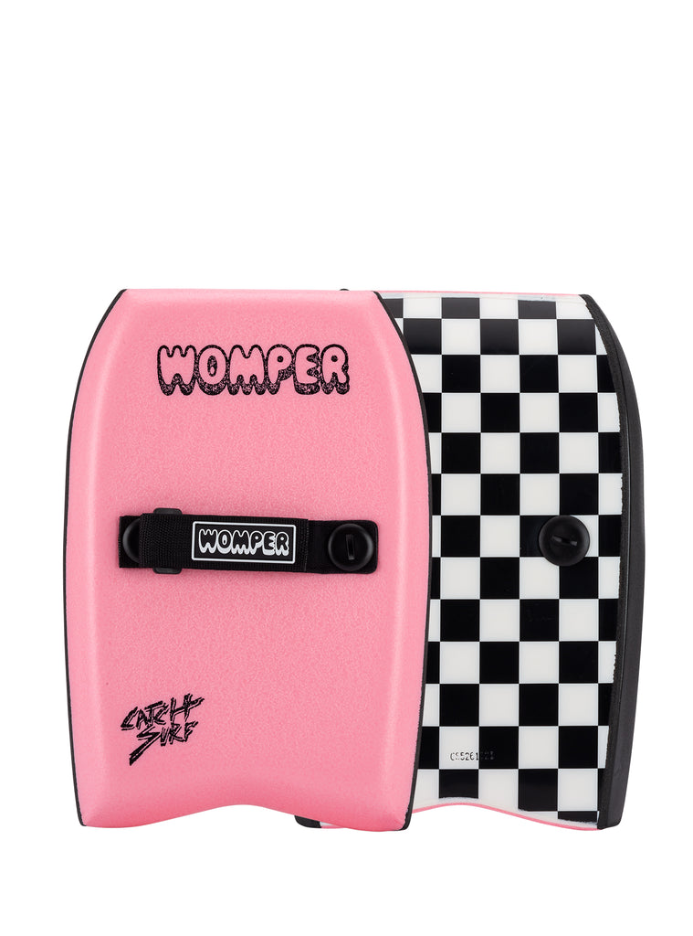 WOMPER // STRAPPED baby pink/checkers